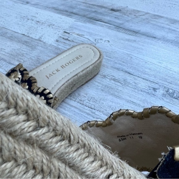 Jack Rogers Navy and Gold Sandals - Picture 8 of 13